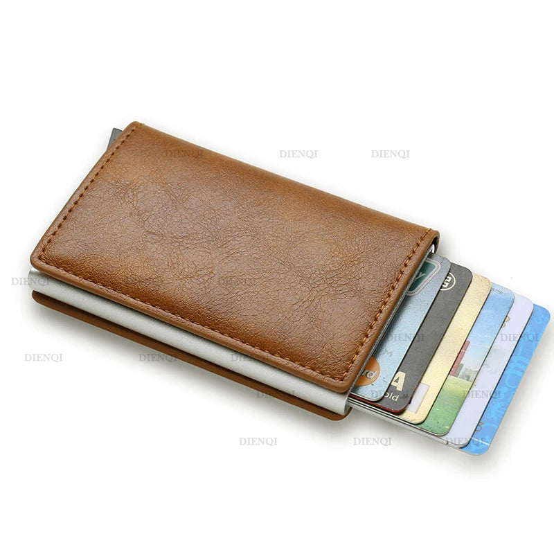 Anti Thief Rfid Credit Card Holder Smart Minimalist Wallet Pocket Men