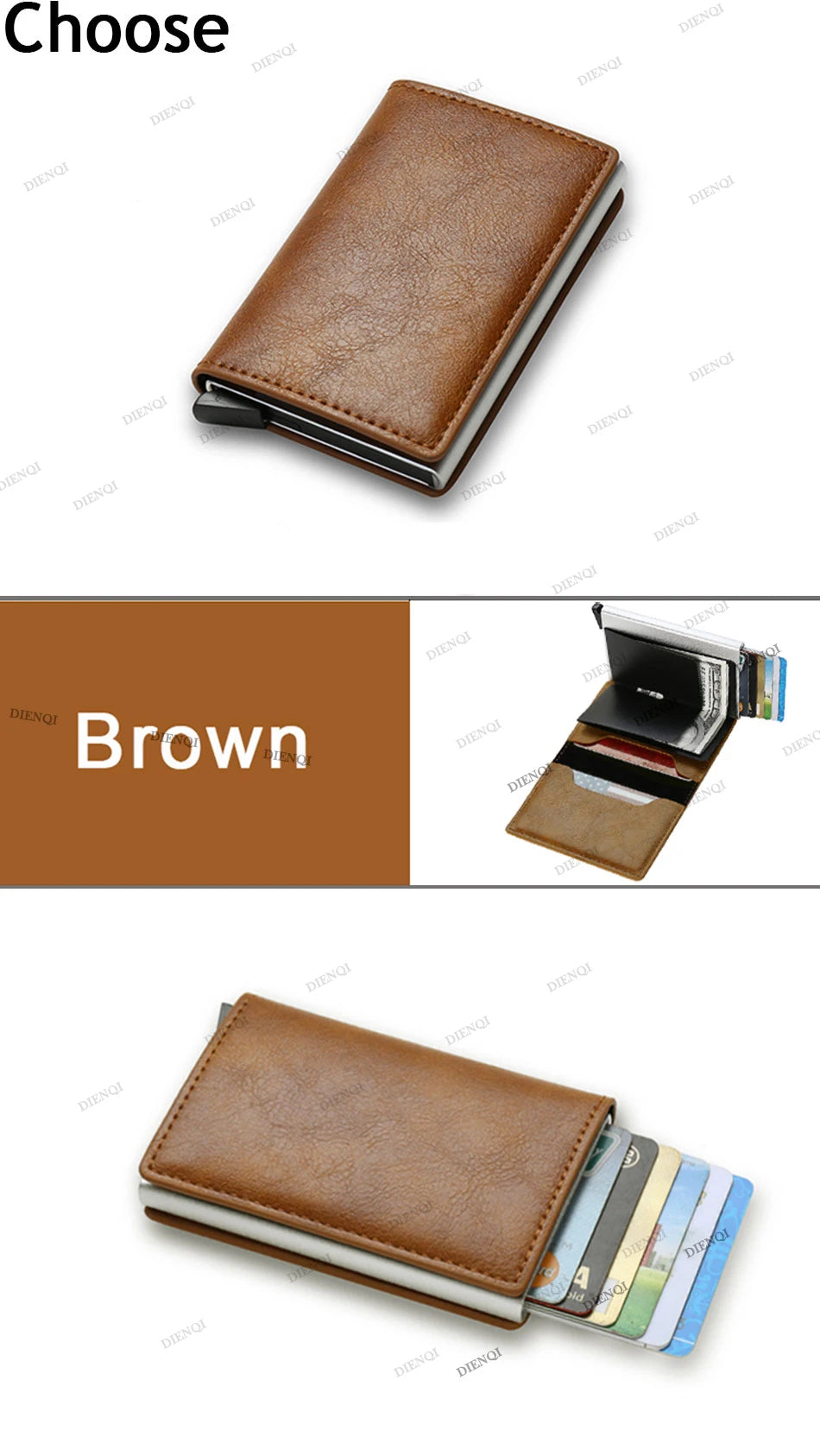 Anti Thief Rfid Credit Card Holder Smart Minimalist Wallet Pocket Men