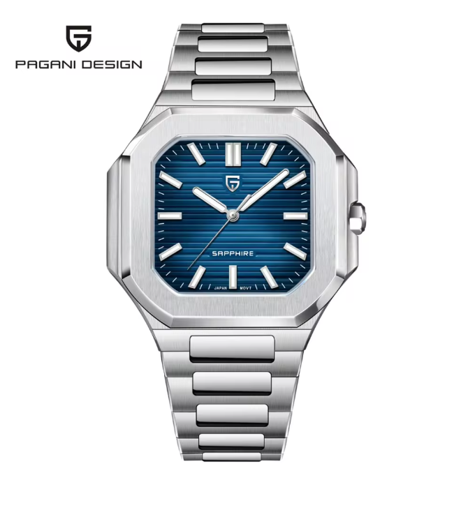 PAGANI DESIGN New Square Men Quartz Watch Luxury Sapphire Glass