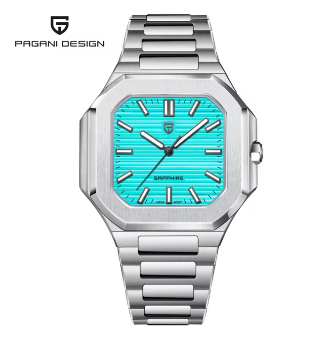 PAGANI DESIGN New Square Men Quartz Watch Luxury Sapphire Glass