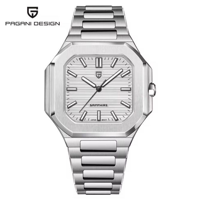 PAGANI DESIGN New Square Men Quartz Watch Luxury Sapphire Glass
