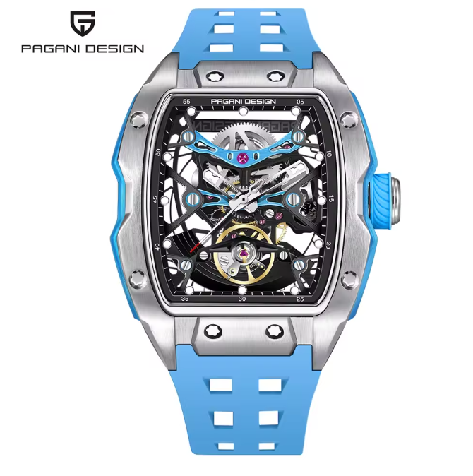 PAGANI DESIGN 42MM Skeleton Dial Men Mechanical Watch Top Brand Sapphire Glass