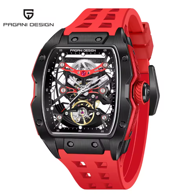 PAGANI DESIGN 42MM Skeleton Dial Men Mechanical Watch Top Brand Sapphire Glass