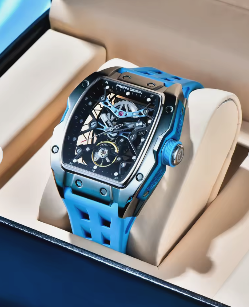 PAGANI DESIGN 42MM Skeleton Dial Men Mechanical Watch Top Brand Sapphire Glass